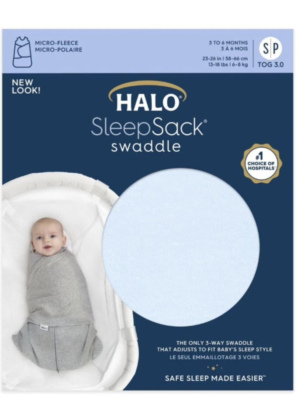 Halo SleepSack Swaddle - Light Blue